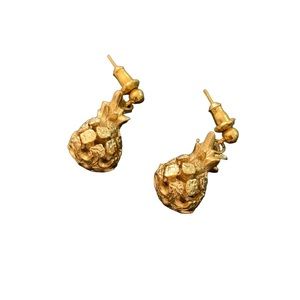 Vintage Gold Pineapple Earrings